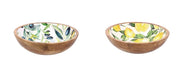 1 Pezzo Insalatiera Ciotola in Legno Yari Tonda 25 x 7 cm 2 Colori