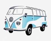 Decorazione per parete Volkswagen a tema T1 Bulli Bus Samba, con stile e dimensioni grandi, sticker autoadesivo con funzione self-adesiva, multipla decorazione per parete.