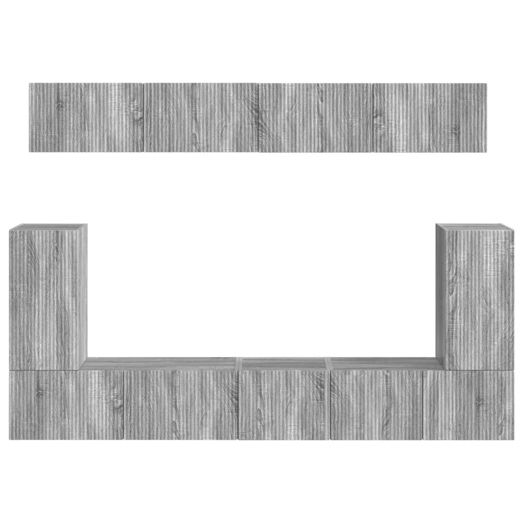 Set mobile TV 5 pcs Grigio Sonoma Legno multistrato