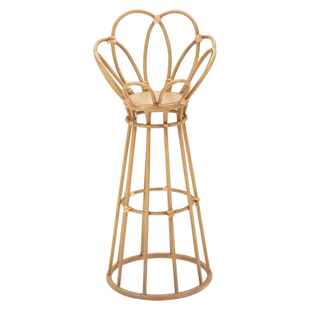 Dalotami, Vaso Portavaso Finiture in Rattan, Marrone Rovere