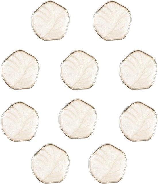 Gecoate Knopen in Kunststof - 10 Stuks - Formato 21x9mm - Leggeri - Duraturi - Sostituti di Cerniere per Abbigliamento