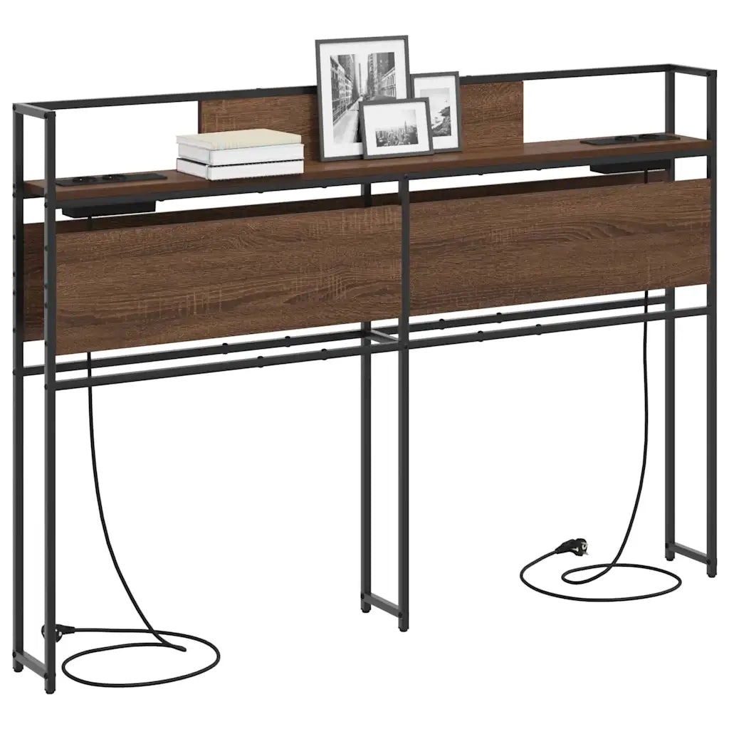 vidaXL Testata contenitore Rovere marrone 160 cm Legno multistrato