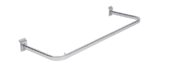 Appendiabiti diritto portagrucce in tubo ovale cm. 60x30