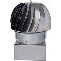 Fumaiolo girevole globo inox quadrato cm. 35x35