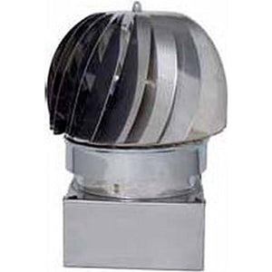 Fumaiolo girevole globo inox quadrato cm. 35x35