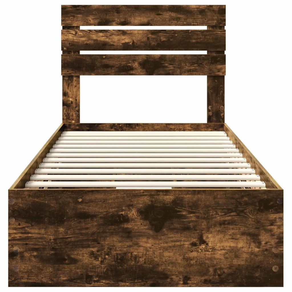 Struttura del letto con cassetto Rovere fumé 100 x 200 cm 3411527