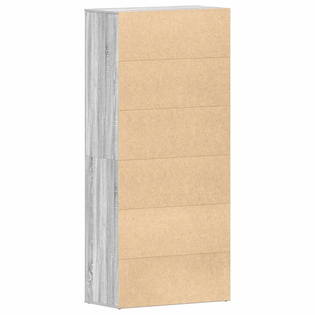 Mobile per scarpe con porta Grigio Sonoma 80 x 39 x 178 cm 3333871