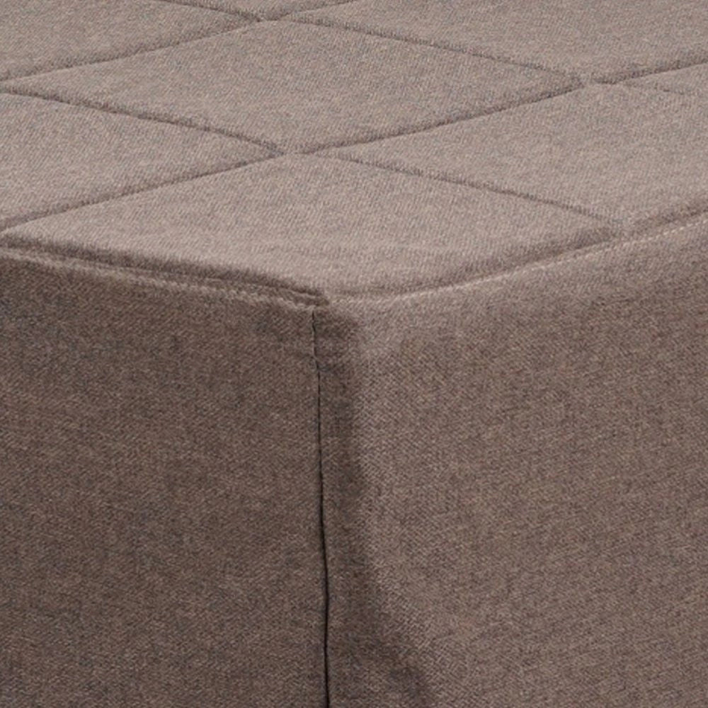 Pouf letto singolo pieghevole Vega tessuto colore tortora