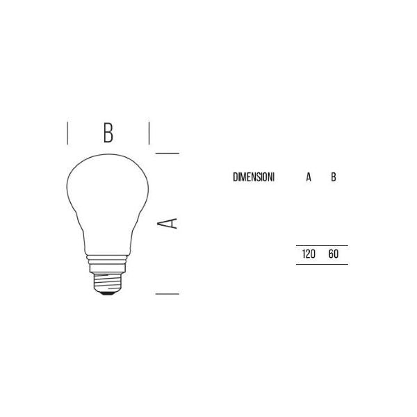 LAMPADINA GOCCIA A LED 14.5W E27 LUCE CALDA 2700K BOT LIGHTING