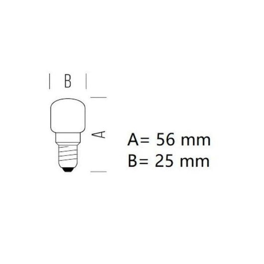 LAMPADINA PICCOLA PERA A LED PER FRIGO 1,3W E14 LUCE CALDA 3000K BOT LIGHTING