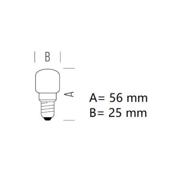 LAMPADINA PICCOLA PERA A LED PER FRIGO 1,3W E14 LUCE CALDA 3000K BOT LIGHTING