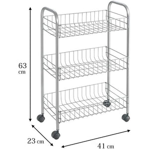 CARRELLO LUGANO 3 PIANI 41X23XH63CM GRIGIO