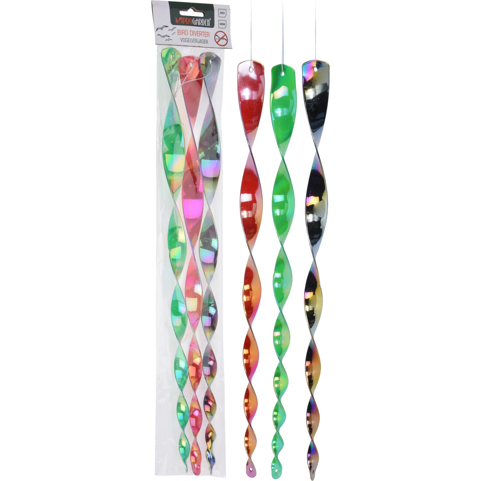 SET 3 DISSUASORI UCCELLI 49CM MULTICOLOR/SPECCHIO