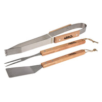 SET 3 UTENSILI BBQ 34CM IN ACCIAIO.