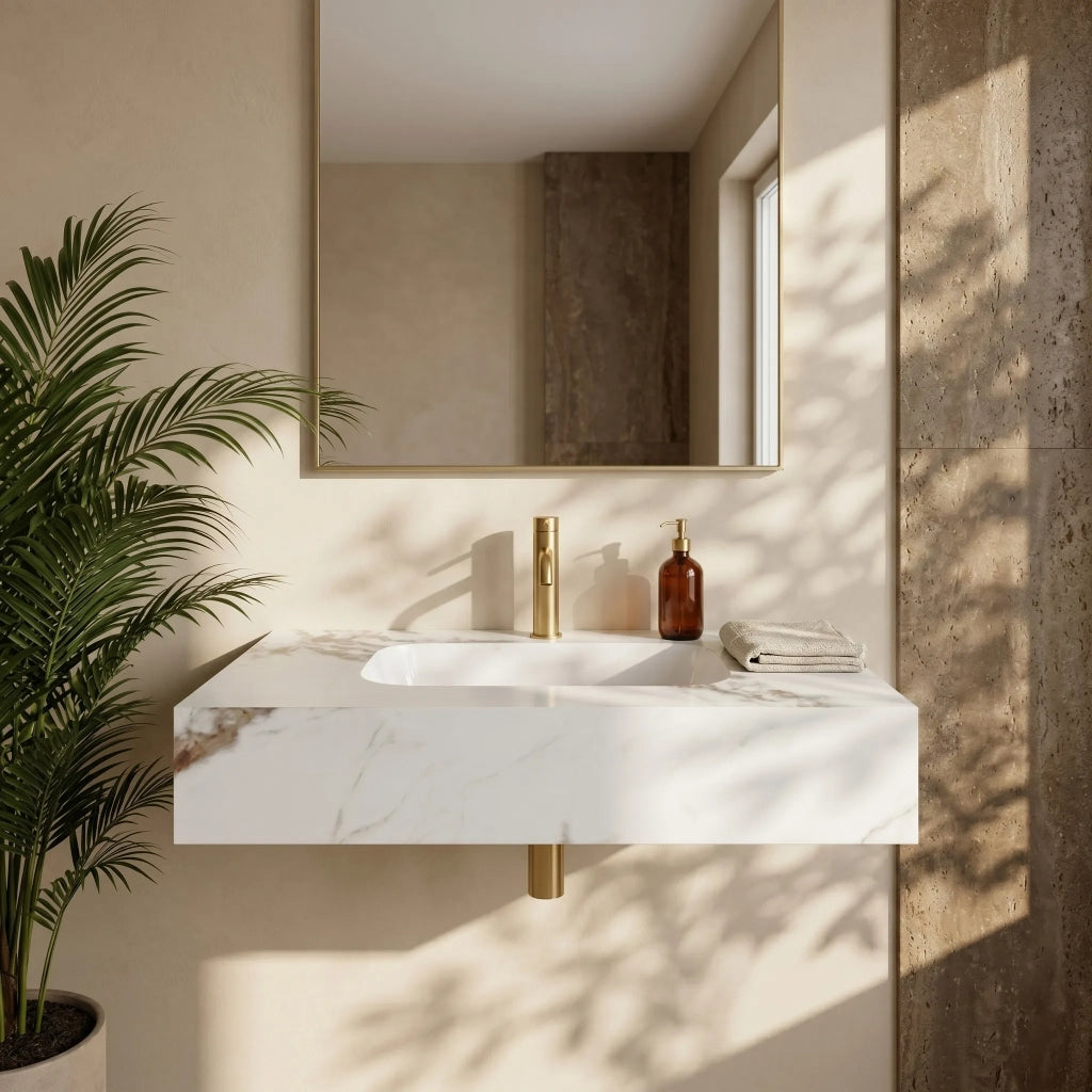 Lavabo Sospeso Rea Aresa Cold Jade 80
