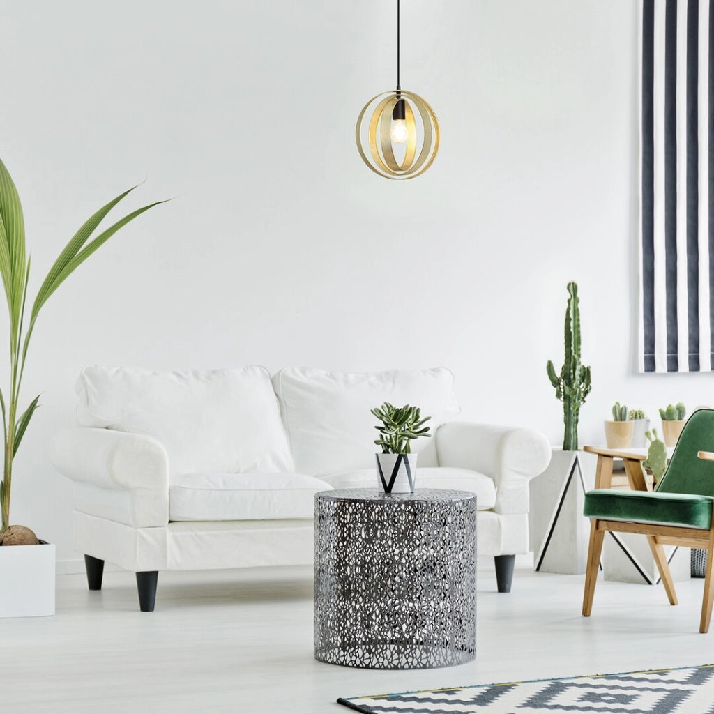 Lampada a sospensione industriale Rabalux Harlow Ø30 E27 nera