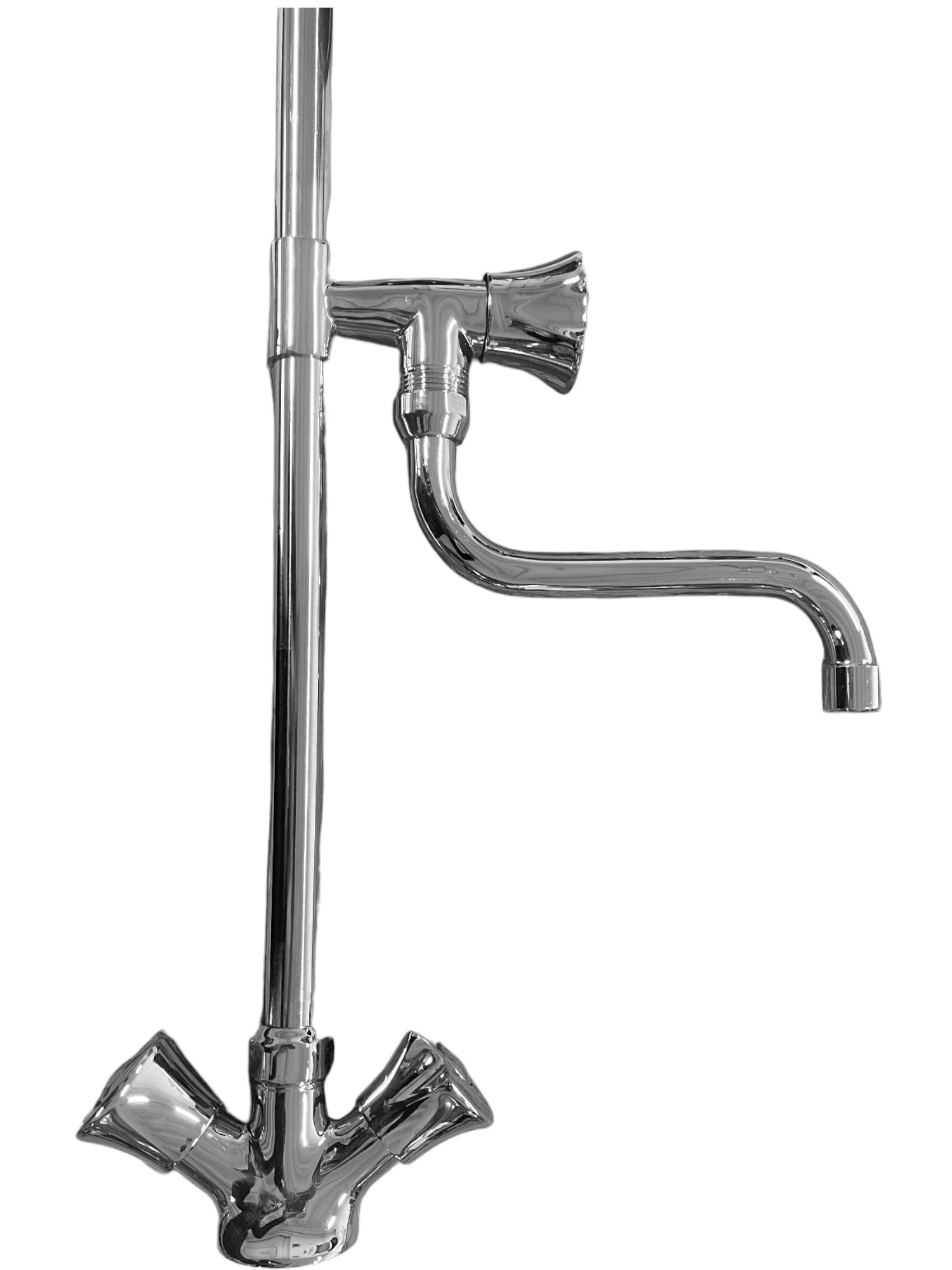 Rubinetto alto per cucina professionale doppia uscita