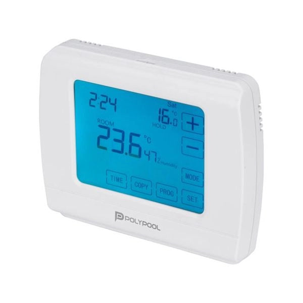 Cronotermostato poly pool pp1467 digital touch screen bianco