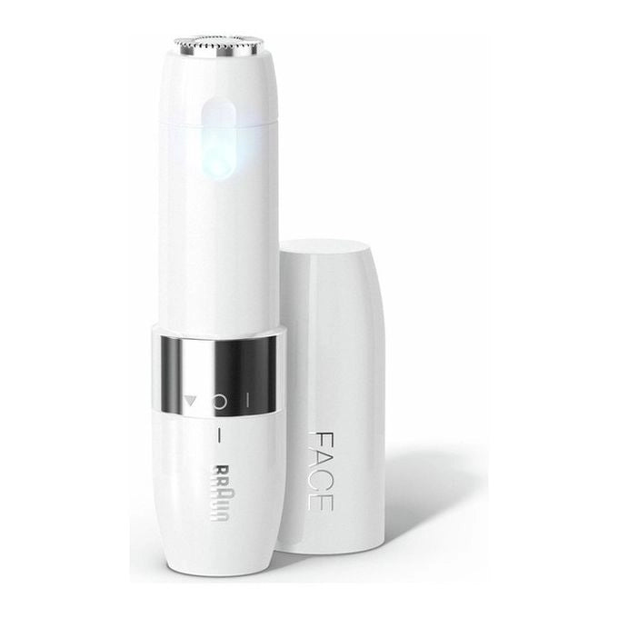 Braun Face FS1000 Mini Depilatore Donna, Depilazione Elettrica Viso, Facile E Veloce, Tocco Finale Per Baffetti, Mento E Guance, Per Un Make-up Più Semplice, Ideale In Viaggio, Con Luce Smartlight, Bianco