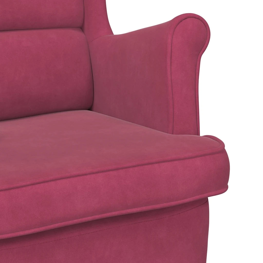 Divano Sedia-Poltrona Rosso Vino in Velluto 660110