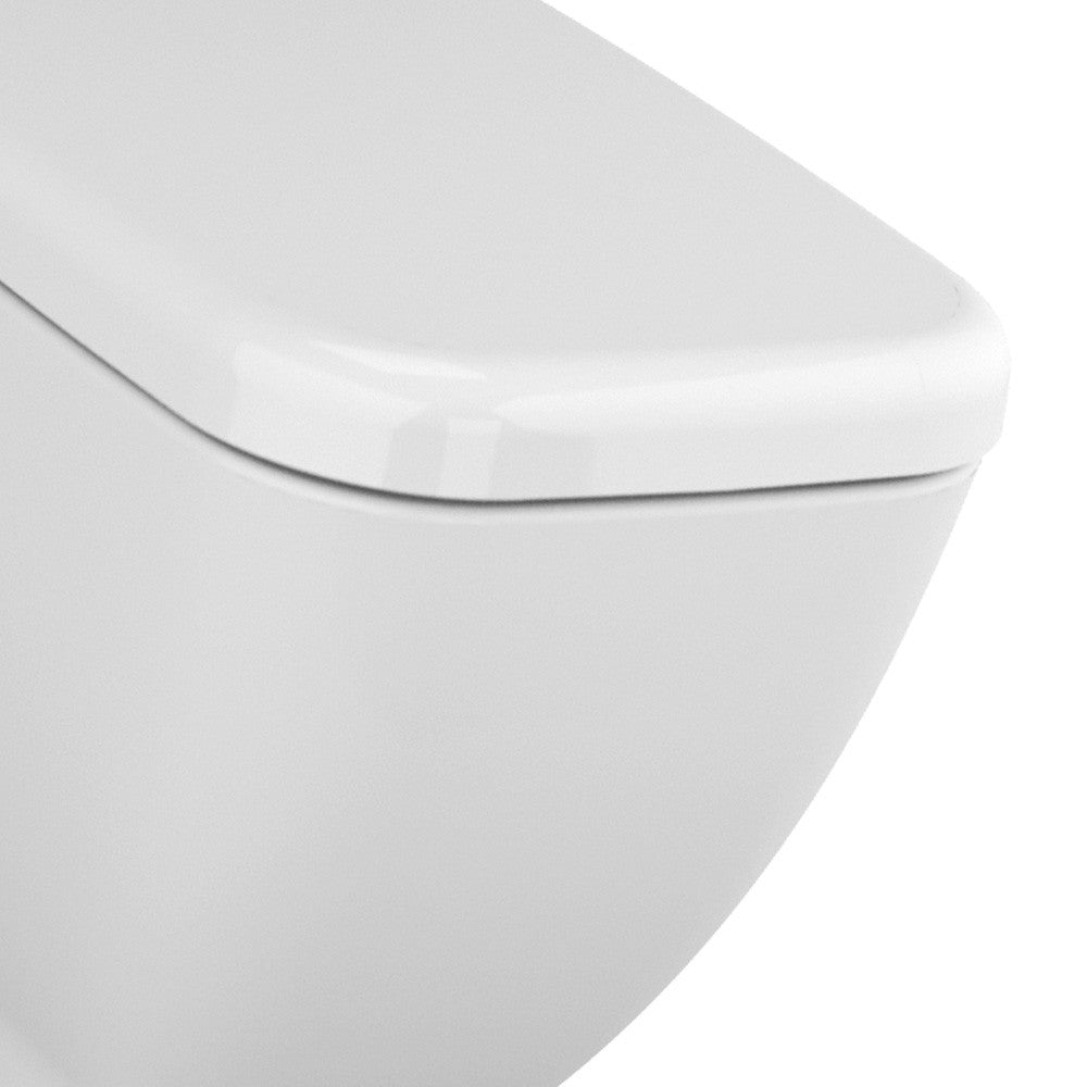 Vaso a pavimento filo muro con scarico a parete in ceramica - Serie Shift