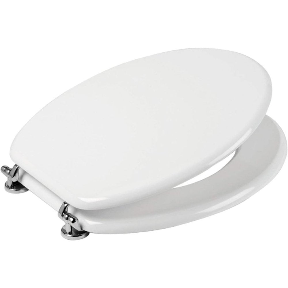 Sedile copriwater tavoletta bianco universale per bagno copri wc