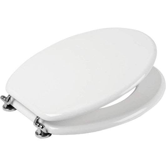 Sedile copriwater tavoletta bianco universale per bagno copri wc