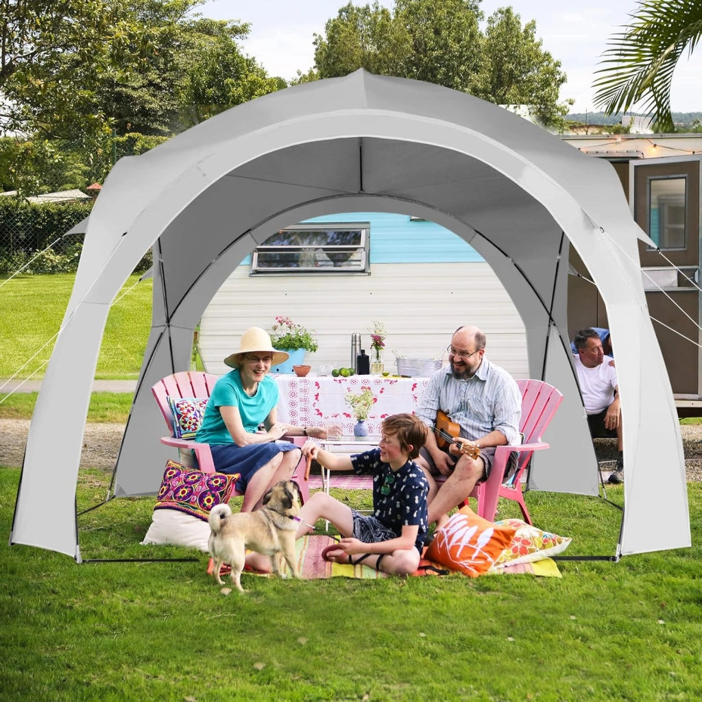 Tenda parasole pieghevole,327 x 327 x 270 cm,con protezione UPF 50+,tenda da spiaggia con borsa per il trasporto,parasole per 5-6 persone,portatile,tenda da spiaggia per famiglia,bianco