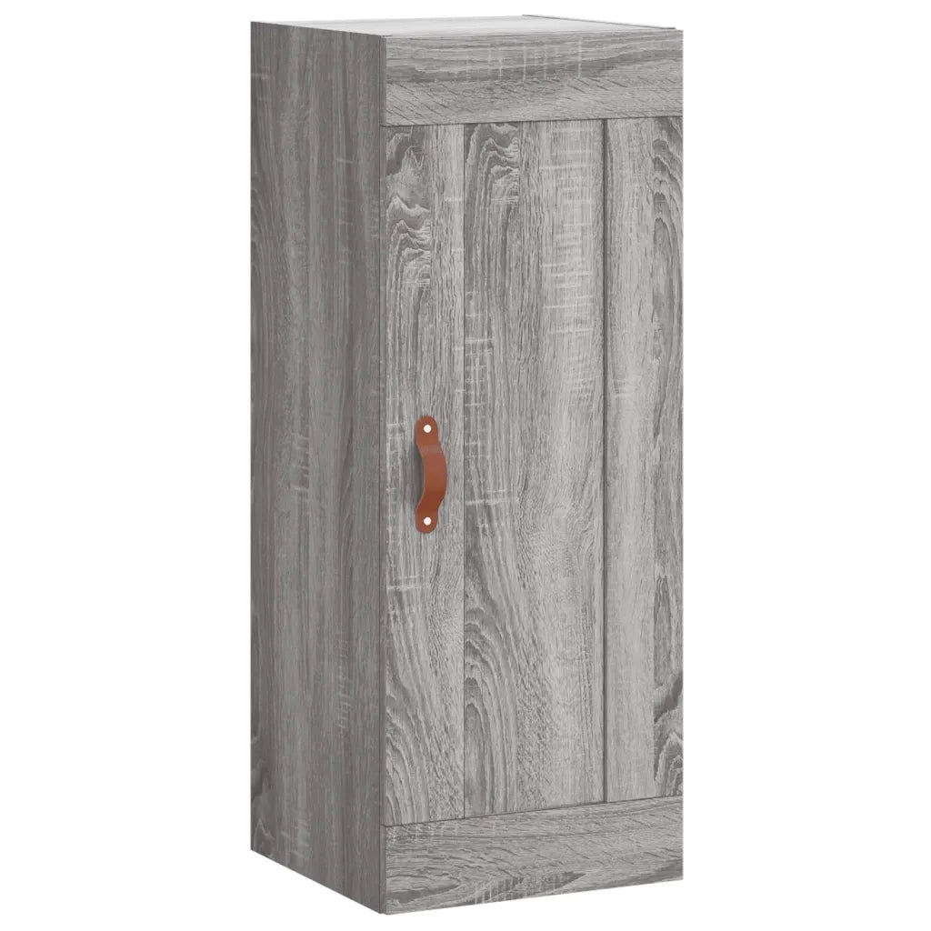 Mobile a Parete Grigio Sonoma 34,5x34x90 cm Legno Multistrato 830482