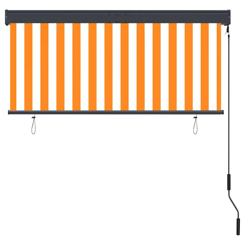 Tenda a Rullo per Esterni 140x250 cm Bianco e Arancione