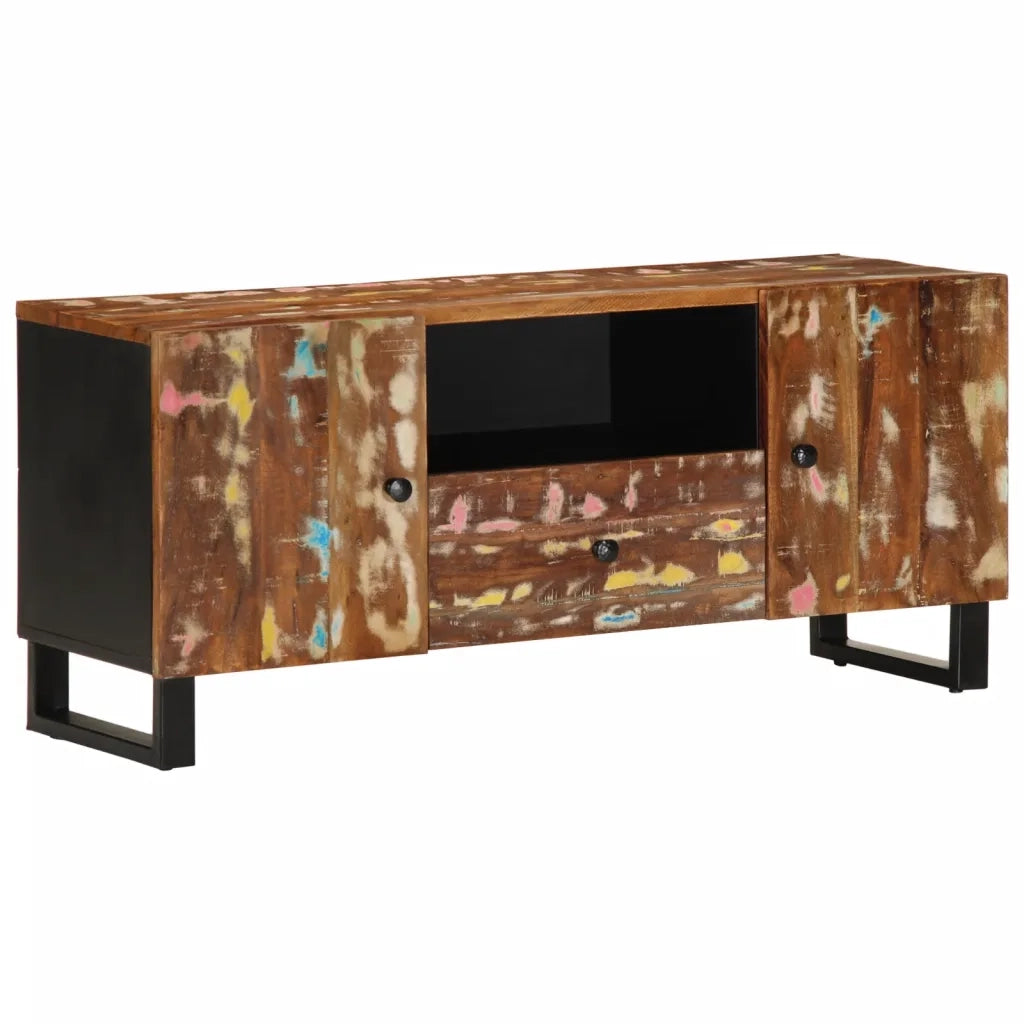 Mobile TV 105x33,5x46cm Legno Massello Recupero e Multistratocod mxl 82458