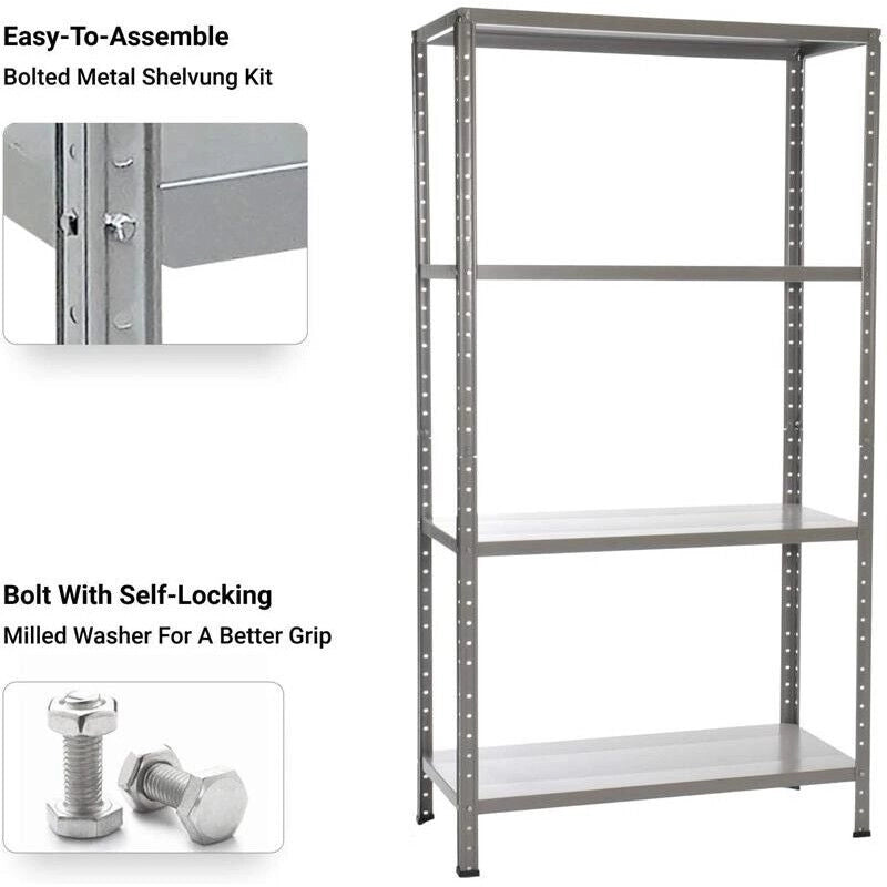 GRIMA PACCO DOPPIO CON 2 SCAFFALI COMPLETI 75 X 30 X 138 CM 4 RIPIANI 40 KG