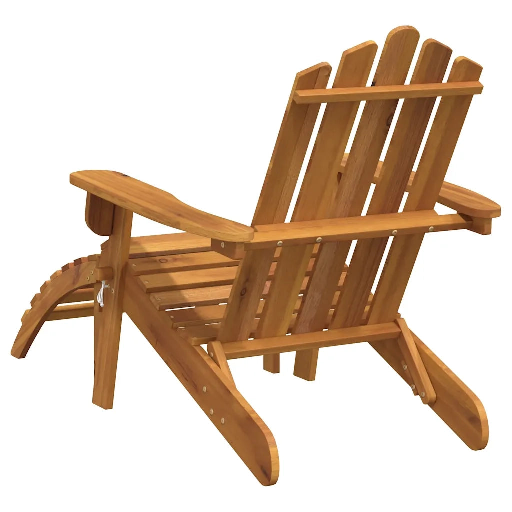 Sedie Giardino Adirondack Poggiapiedi 2pz Legno Massello Acacia 3145015