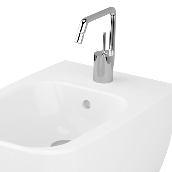 Bidet sospeso monoforo in ceramica - Serie Shift