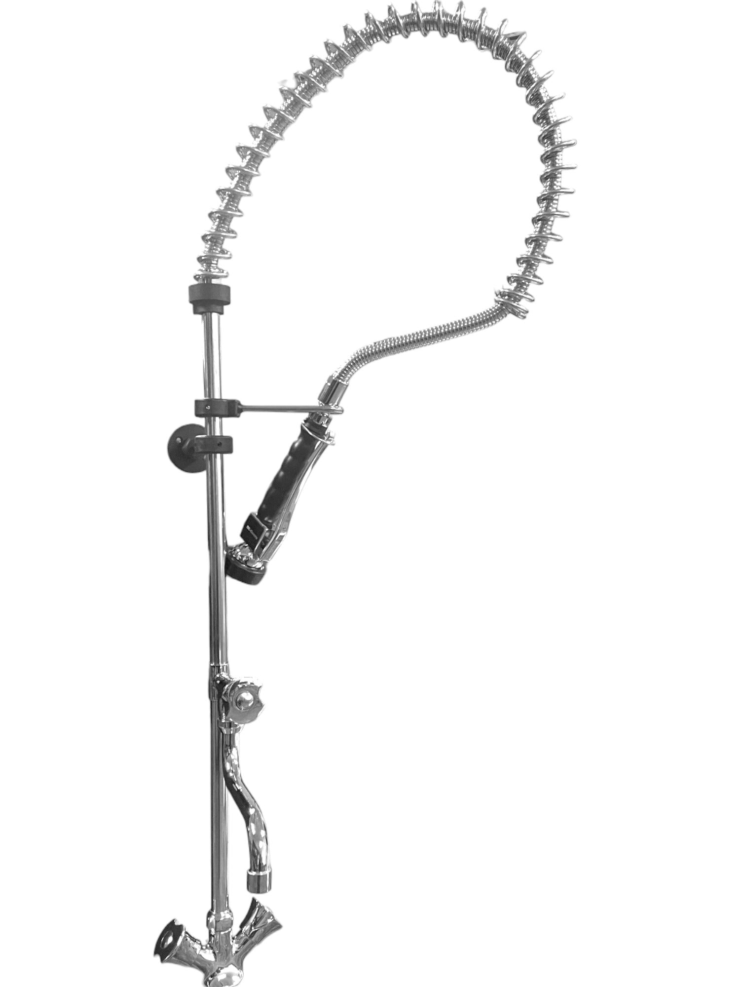 Rubinetto alto per cucina professionale doppia uscita