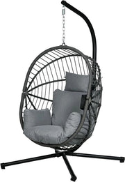 Sedia da Appendere - Sedia da Appendere con Standard - Sedia per Interno e Esterno - Grigio Scuro