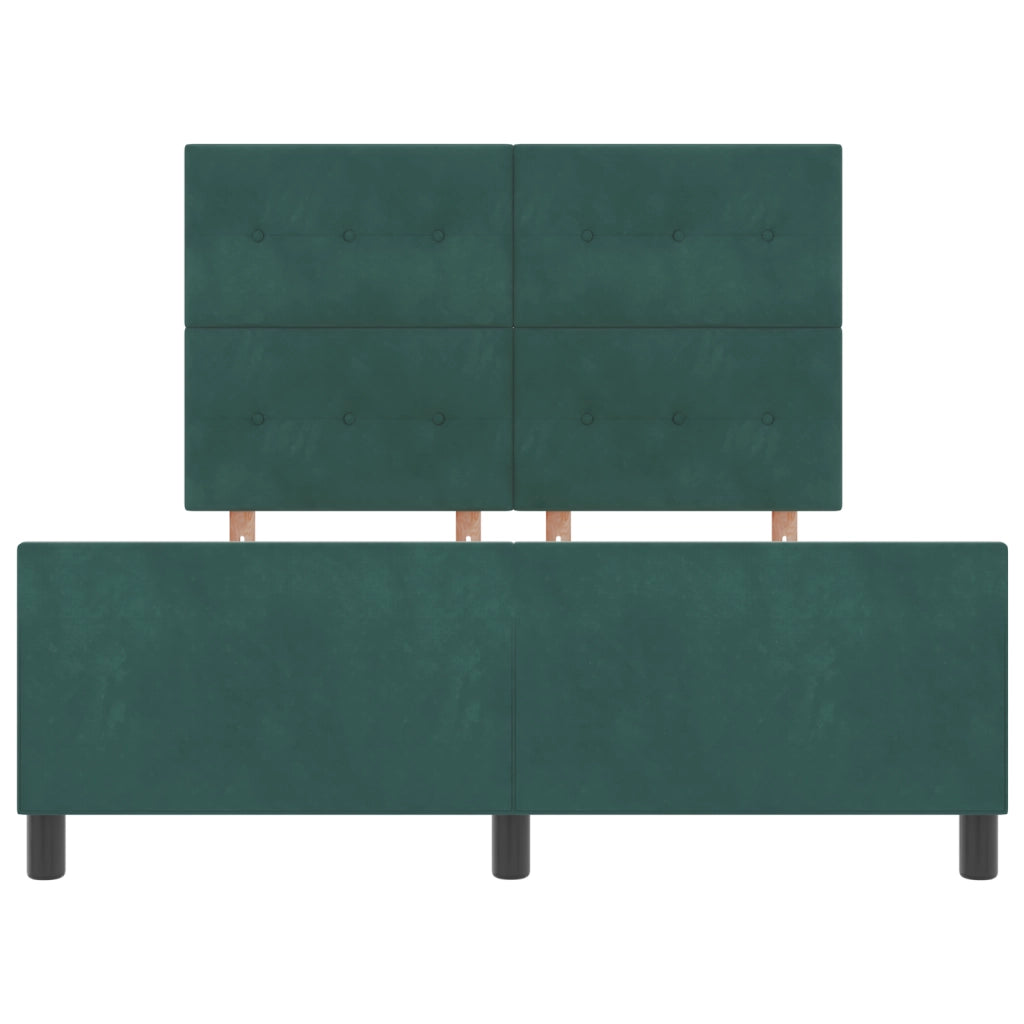 Struttura del letto Verde Scuro 140x200 cm Velluto