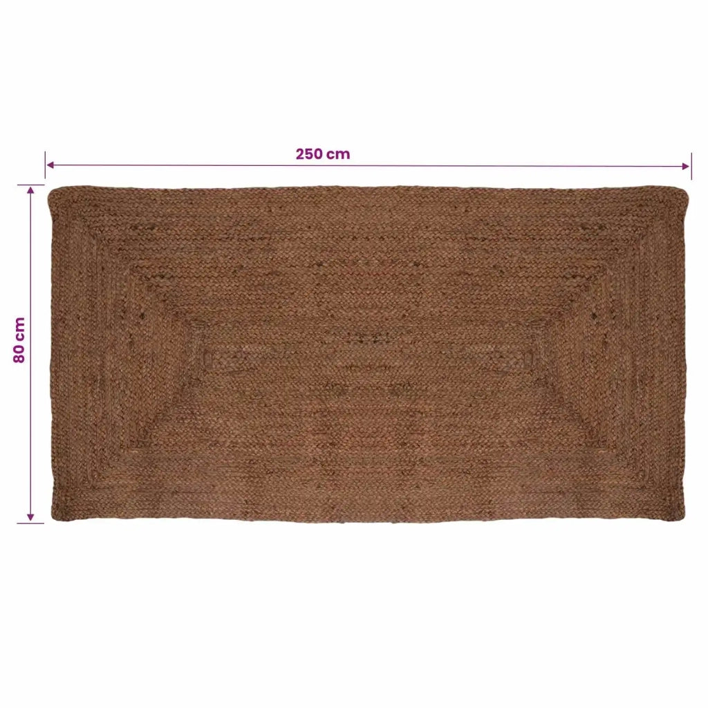 Tappeto da Area Grigio 80 x 250 cm Juta 42010410