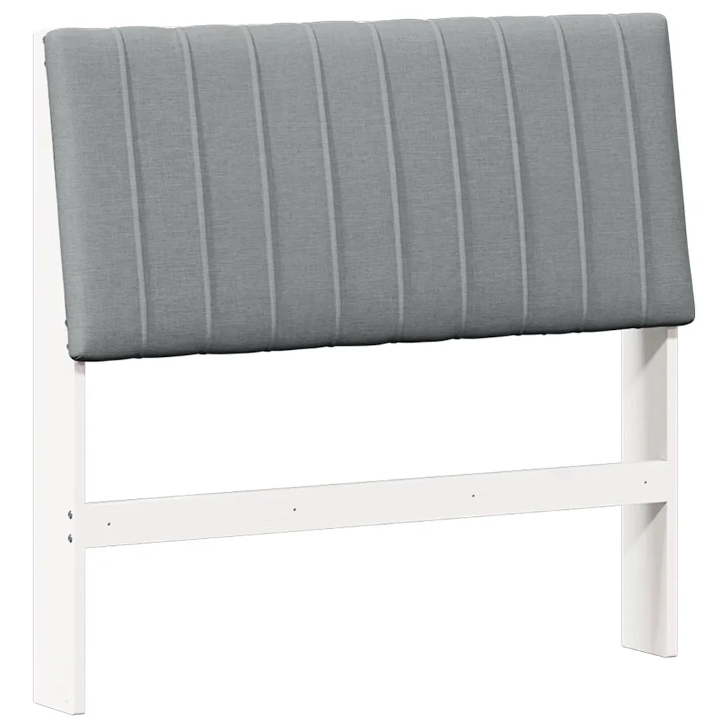 Testiera imbottita Grigio chiaro 100 cm Pino massello 879413