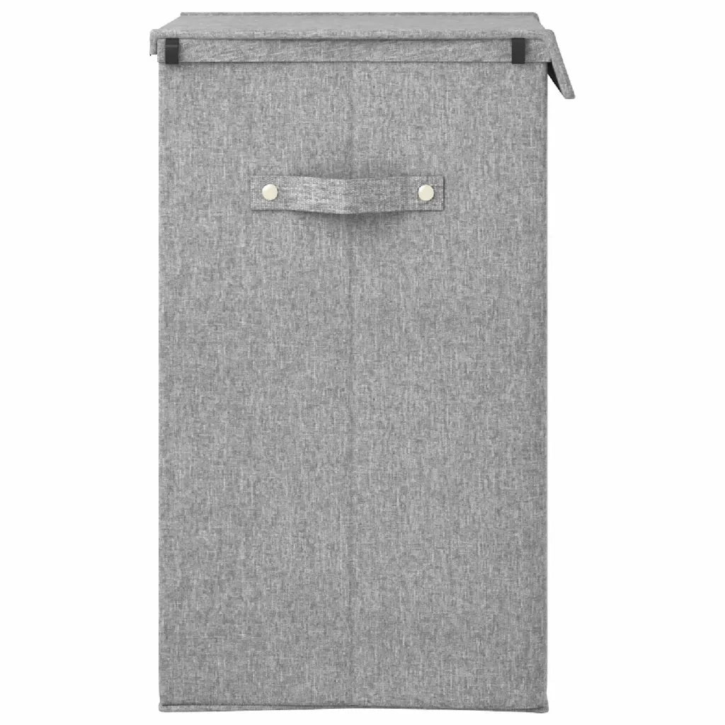 Cesto Biancheria Pieghevole Grigio 26x34,5x59,5 cm Lino Finto cod mxl 53632