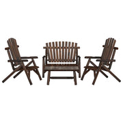 Set Divani da Giardino 4 pz in Legno Massello di Abetecod mxl 124405