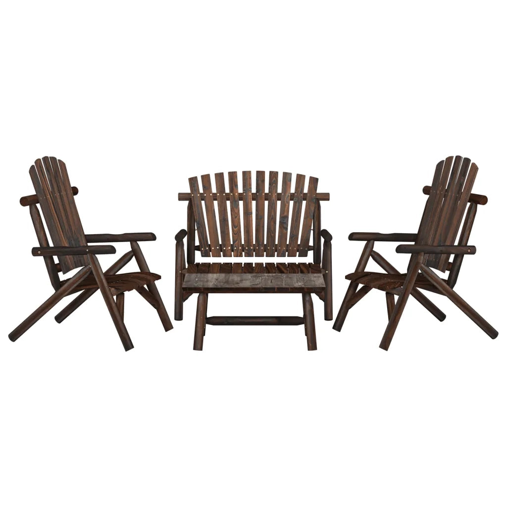 Set Divani da Giardino 4 pz in Legno Massello di Abetecod mxl 124405