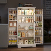 ARMADIO CUCINA 60 x 35 x 128 cm Bianco MDF con luce LED sensor