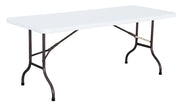 Tavolo Rettangolare Pieghevole da Catering 242x76x74 cm in Polietilene Vorghini Bianco