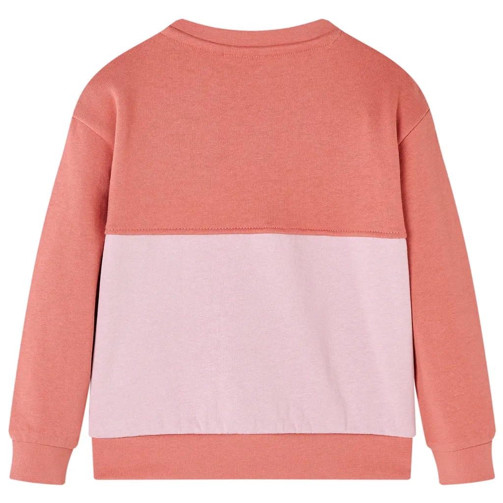 Felpa da Bambina Color Block Rosa 116cod mxl 108656