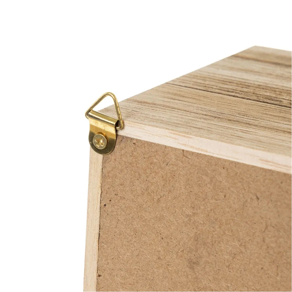 Set 3 Mensole Cubo da Parete Design Moderno con Fondo Zebrato Scaffale in Legno