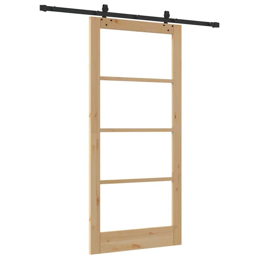 Porta scorrevole ORKDAL Naturale e Nero 93 x 202 cm 3332175