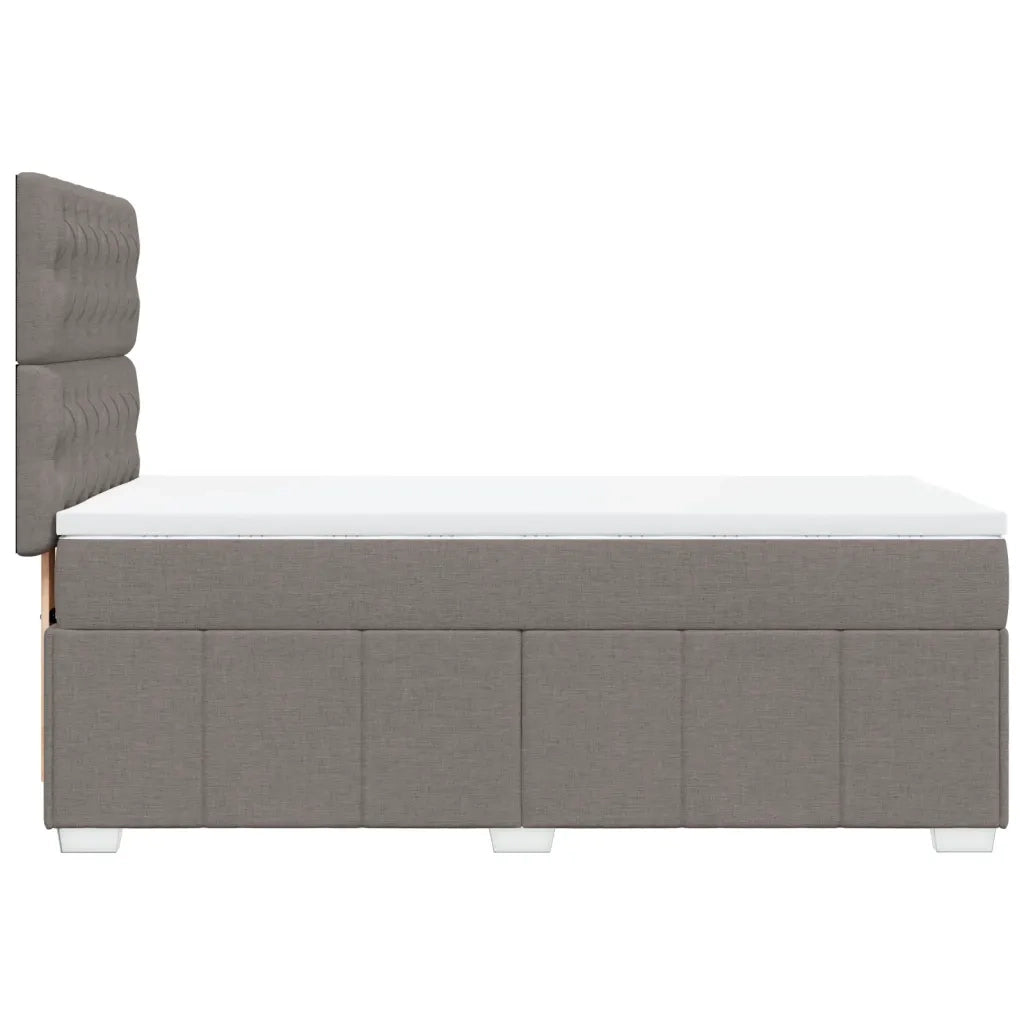 Giroletto a Molle con Materasso Tortora 90x190 cm in Tessuto 3291534