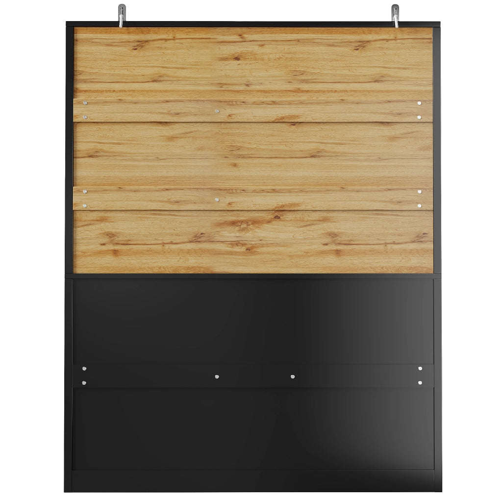 Vetrina da Cucina con Ante in Acrilico e Ripiani Regolabili con Sistema Antiribaltamento in MDF 140x38;5x175 cm