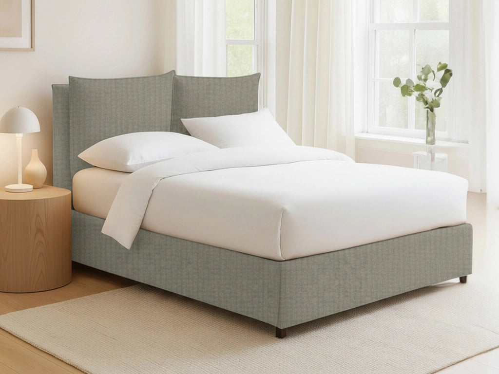 Formby, Letto Matrimoniale Sfoderabile Made in Italy, Grigio